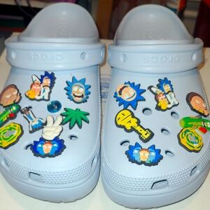 **Light Blue platform CROCS with or without jewels